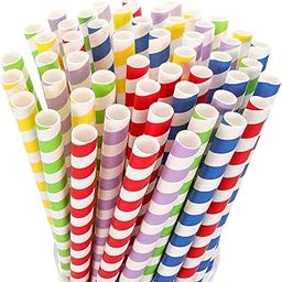 8 Mm, 100 Pieces Multicolor Paper Straws for Cocktails, Cold Drinks, Juice, and Smoothies | Biodegradable, Eco-Friendly, Compostable, Non-Bendable (Wide) Disposable Drinking Straws-picture-26