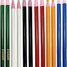 ZENITH Tailoring Marking Pencil Set, 6 Colours, with 2pc Threader and Seam Ripper, Cut-Free Design, (12 PC MULTOCLOR Pencil + 2 Threader + 1 Seam Ripper)-image-96