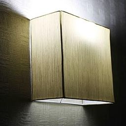 SKY DECOR Handicraft Jute Wall Lamp Shade Pendant Lighting | Fabric Shade | Hanging Light Fixture | Holder and Wire Plug-in Wall Sconce Lighting | On/ Off Switch | Wall Mounted Lamps | Rectangle Shade | Pack of 1 | COLOUR BEIGE-27