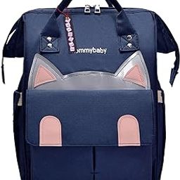 BEMBIKA Diaper Bags for Mom and Dad, Diaper Bags for mom and Baby, Mummy Bag for Multi-Function Waterproof and Large Capacity (Kitten Blue)-image-97