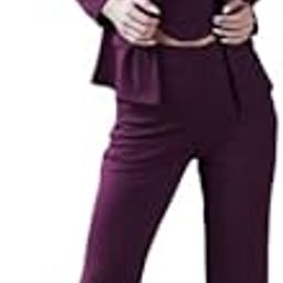 Women Blazer Cotton Lycra 3-Piece Set: Crop Top, Pant, and Blazer. Stylish Crop Top with Sweetheart Neckline – A Versatile Wardrobe Essential to Complete Any Look.-picture-22