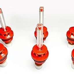 Luminous compatible [NOT FOR EXIDE BATTERIES] inverter battery water level float indicator cap set with fumes filtration - 1 set of 6 pieces for 1 battery (30 mm, Red)-36