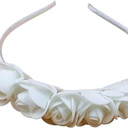 ™ Fabric Flower Hair band/Head Band For Girls and Women Pack-1, Color-White-14