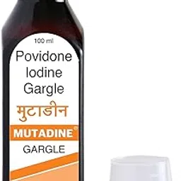 Mutadine Povidone Iodine 2% W/V Gargle IP, 100 ml Mouthwash Oral disinfectant With Cool Mint Flavour-image-50