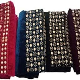 Women's Fabric Dress Material for Blouse, Lehenga (Material:Velvet, Color : Multi)_DES_AFB_VELVETH054-picture-27
