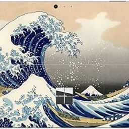 GADGETSWRAP Laptop Decal Vinyl Sticker Top Only Compatible with Surface Pro 2017 - The Great Wave Off Kanagawa Canvas-image-4