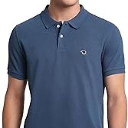 the bear house Blue Solid Slim Fit Polo-picture-19