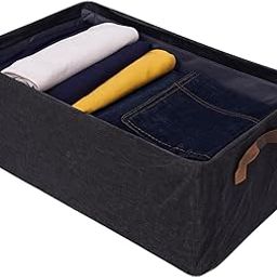 AURA QUEST Cloth Organizer with Durable Metal Frame | Collapsible Storage Organiser with Handles for Wardrobe, Closet, Bedroom, Shoes, Clothes, Linens, and Home Essentials | Pack of 1-31