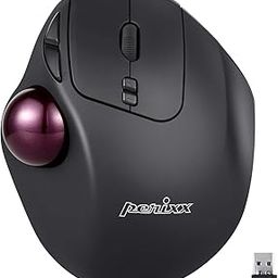 Perixx 11568 PERIMICE-717 Wireless Trackball Mouse, 7 Button Design with 5 Programmable Buttons, DPI 400/1000-20