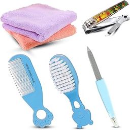 SCN Beauty Baby Grooming Kit – Comb, Brush, Nail Clipper, File & Soft Towels – Gentle Baby Care Set for Newborns & Toddlers (Blue)-image-51