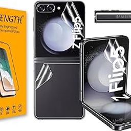 XTRENGTH Advanced HD+ Ultra-Thin Gorilla Screen Protector Designed for Samsung Galaxy Z Flip 5 5G - Front and Back Full Screen Coverage with Easy Installation Kit (Anti-Scratch)-image-1