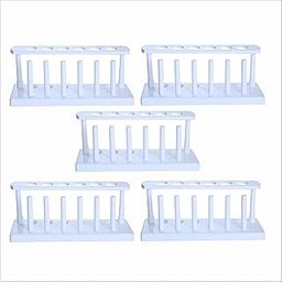 VVS Polyppropylene Set of- 5 Test Tube Stand with Drying Pins, 6 Tube, For School College Lab Laboratory, Chemistry-image-50