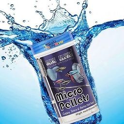 VAYINATO Aquatic Remedies Gene Eleven Slow Sinking Micro Fish Pellets, 100G For Tetra, Guppy, Barb And Betta Feed, 0.6 Mm, 46% Protein - All Life Stages-0