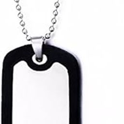 Stainless Steel Shiny Army Military Dog Tag Blank Pendant Plain Necklace with Free Chain for Men/Boys-image-94