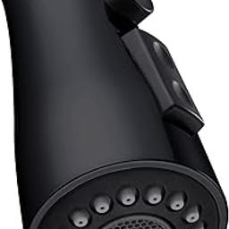 Angle Simple TN25-P Matte Black Kitchen Faucet Sprayer Head Replacement, Pull Down Faucet Part, Male Threads-12