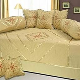 achyuta creation Designer Embroided Cotton 8pcs diwan Set-image-87