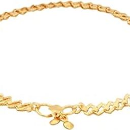 Women's Brass Gold-Plated Anklets, Gold, OneSize, Set of 2-image-25