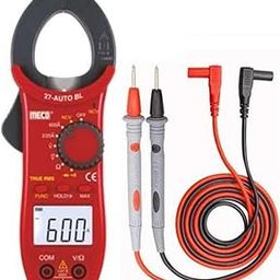 MECO 27-Auto-BL 600A AC Auto Ranging 3½ digit liquid crystal display Digit 2000 Counts Temp Digital Clamp meter (Red 2000 Counts)-20