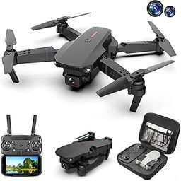 Amitasha E88 Dual Camera Remote Control Drone 4K 1080p WiFi Foldable RC Drone Flying Quadcopter for Kids & Adult with One Key Take Off/Landing 2 * 1800mAh Rechargeable Battery-image-79