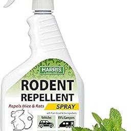 Harris Mice Repellent Spray, Organic Humane Mouse Trap Substitute, 20oz Peppermint and Cinnamon Oil Based Formula for Rodents-image-26