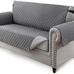 aeTHEric VelvetReversible Sofa Cover, 2 Seater Couch Covers with Adjustable Elastic Straps, 280 GSM Sofa Slipcovers 190.5x137.1cm-image-43