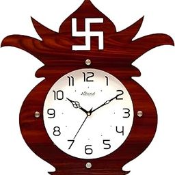 National Pineapple-Shaped Wooden Wall Clock, Brown Frame with White Dial-image-39
