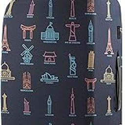 Eco Friendly Polyester 65 cm (24 Inch) Medium Protective Luggage Cover (Black)-image-35