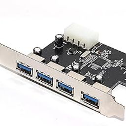 Mak World® 4 Port USB 3.0 PCI Express Card up to 5 Gbps Speed, with 4-Pin Power Connector PCI-E-29