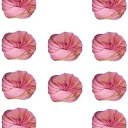 Traditional Pagdi/Turban for Men and Women Pack of 10| Authentic & Stylish Headwear for Weddings, Cultural| Perfect for Cultural Events (Pink, Free Size) BRT-PO-10-Pink14-29