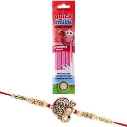 Quick Milk Magic Sipper Straw with Premium Premium Ganeshji Rakhi | Rakhi Gift For Brother | Magic Sipper Straw | 01-image-75