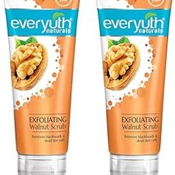Everyuth Naturals Exfoliating Walnut Scrub Gentle Face Scrub|Paraben Free|With Walnut Shell Particles|Removes Blackhead&Dead Skin Cells|For Oily,Dry,Normal,Combination&Sensitive Skin-100Gm(Pack Of 2)-2