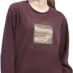 Printed Wine Round Neck Full Sleeve Sweatshirt for Womens-image-61