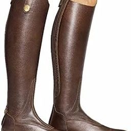 MEiiseoseo Womens Boots Cool Women Rider Horse Riding Boots Smooth Leather Knee High Boots Autumn Winter Warm High Boots Mountain Riding Boots, Auburn, 39 EU-picture-28
