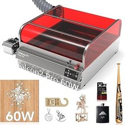 3IDEA Creality Laser Engraver Falcon2 Pro 60W, Desktop Diode Laser Cutter and Engraver Machine with Enclosure,Smart Camera,Air Assist,Engraving Machine for Wood Acrylic Leather Stone(Laser 60W)-4