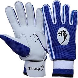 Snaga Indoor Cricket Batting Gloves for Beginner Players, Leather Palm,Nylon Stitch, Air Vents Recommended for Soft Ball, Tennis Ball, Indoor Box Cricket, Gully Cricket (Men)-image-88
