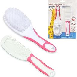FunBlast Baby Comb and Brush Set – 2 Pieces Mini Grooming Kit with Soft Bristles, Massage Brush & Comb for Newborns, Infants, and Toddlers, Baby Grooming Kit (Pink)-image-96