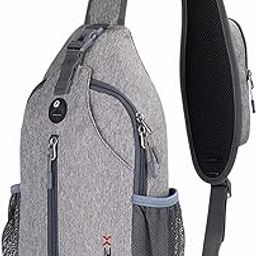Glamex Crossbody Sling Backpack Sling Bag Travel Hiking Chest Bag Daypack, Compact Design for Daily Use & Outdoor Activities (grey)-image-55