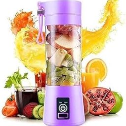 Portable USB Electric Blender Juicer Electric Juice Maker Machine for Fruits and Vegetables 380ml Juicer Cup Bottle (Multicolor) (6 Blades 2 USB juicer (380 ml)-picture-25