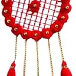 Ronak Enterprises Handmade Jute Antique Wall Hanging Toran for Home Décor Color Red Round Shape-04-image-6