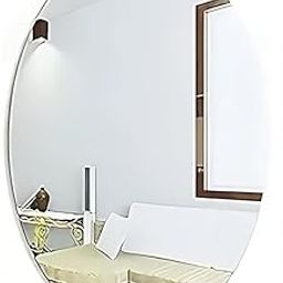 Oval Shape Adhesive Mirror Sticker for Wall on Tiles Bedroom Living Room Basin Mirror Bathroom Wall Mirror Both Side Sticker Acrylic Wall Mirror for Wall Full Length-image-42