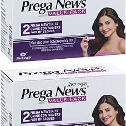 Prega news Value Pack Kit,One Step Pregnancy Test Kit, Easy to Use, Accurate Result in Just 3 Minutes,2 Gloves + 2 Urine Containers + 2 Pregnancy Test Kits x Pack of 10-picture-2