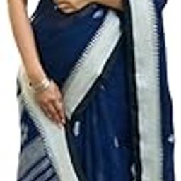 Women's Blend Cotton Saree With Unstitched Blouse Piece-F3-33-image-39