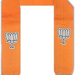 UNIq Bharatiya Janata Party ? BJP Flag Design Neon/Flurorescent Scarf - Roto Fatka in 100% Cotton Fabric ? 58 Inch Size Single Colour-image-7
