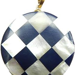 Marble inlay pendant Marquettry Chess Board Round pendant Inlay Pendant For Men and Women Hand crafted Mugal art jewelry Marble With multi Gemstone pendant Gift for her-image-91