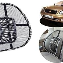 Auto Kite - Mesh Ventilation Car Seat Back Rest Cushion pad with Elastic Belt Support Black for - Baleno-image-90