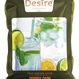 Desire Instant Premix Nimbu Pani Powder Readymade | Just Add Cold Water and Enjoy Nimbu Pani Masala During Summer | Lemonade Drink, Refreshing taste (1 KG)-image-1