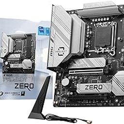 MSI B760M Project Zero, Back-Connect Micro-ATX - Supports 14th/13th/12th Gen Intel Core Processors, LGA 1700-75A DrMOS VRM, DDR5 Memory Boost 7800+MHz/OC, PCIe 5.0 x16, 2 x M.2 Gen4, Intel Wi-Fi 6E-12