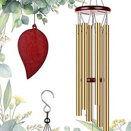 Luxoper Metal Tubes Wind Chimes for Home Garden Balcony Decor, 6 Hanging Pipes Wind Chime Bells for Balcony Decor, Sympathy Memorial Chime, Decorative Gift Wind Chimes for Outdoor-image-11