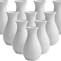Garden’s Need 6-Inch(15.24cm) White Color Decorative Round Shape Plastic Lucky Indoor Flower Vases | Flower Holder for Home Decor and Table Top Display Set of 10-image-80