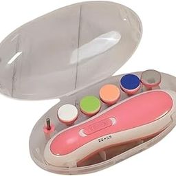 KIDONEX Baby Nail Trimmer Electric with Light – Safe Baby Nail File & Clippers, 6 Grinding Pads for Newborn, Toddler & Adults – Nail Care for Toes & Fingernails, Polish & Trim Tool (Pink)-image-54